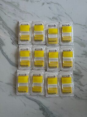 Lot of 12 3M yellow stickies post-its